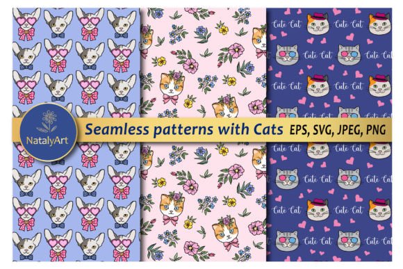 3 Seamless Patterns with Cute Cats: A Designer's Review