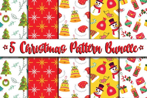 Christmas Digital Patterns Background: Graphics for Festive Branding