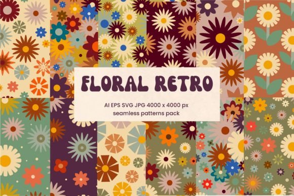 Floral Retro Seamless Patterns: A Graphic Design Asset Review for Sellers