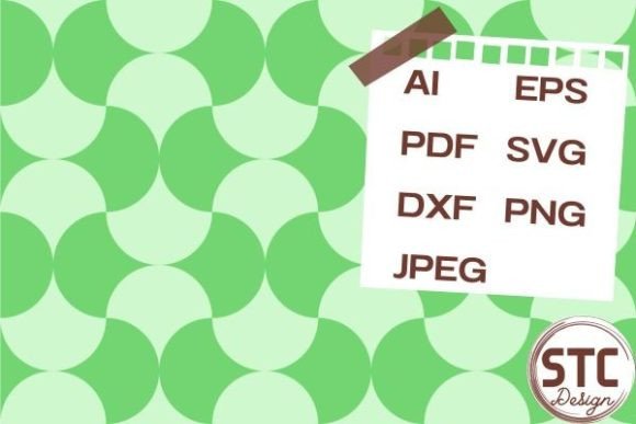 Green Tone Geometry Patterns for Commercial Graphics