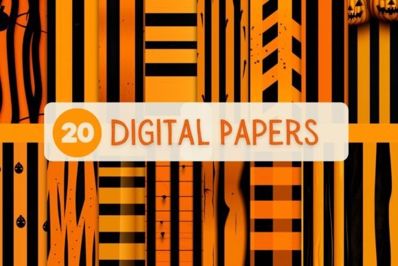Halloween Abstract Seamless Patterns for Graphics and Publishing