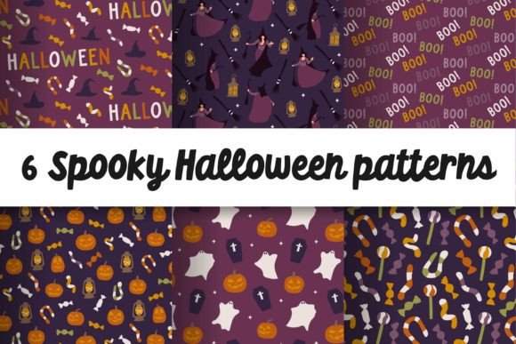 Halloween Patterns SVG Digital Papers for Graphics and Patterns
