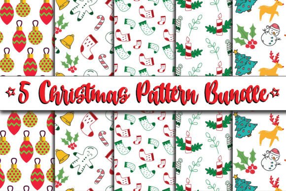 Merry Christmas Digital Patterns Papers: Graphics & Patterns for Makers