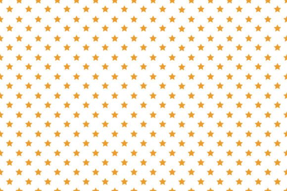 Orange Seamless Stars Patterns on White Graphics