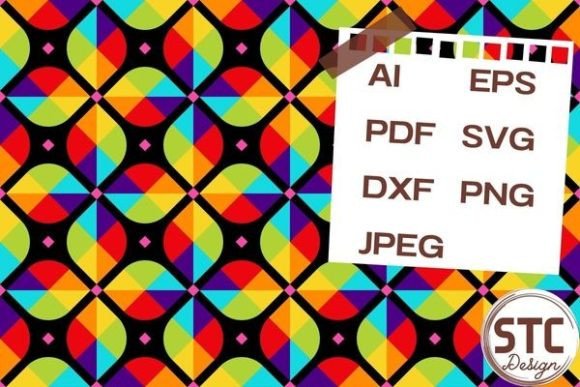Rainbow Color Geometry Flowers Patterns Graphics Review