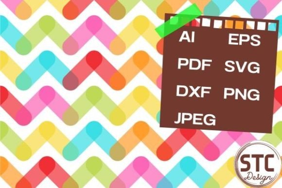 Rainbow Color Geometry Patterns Graphics for Crafters