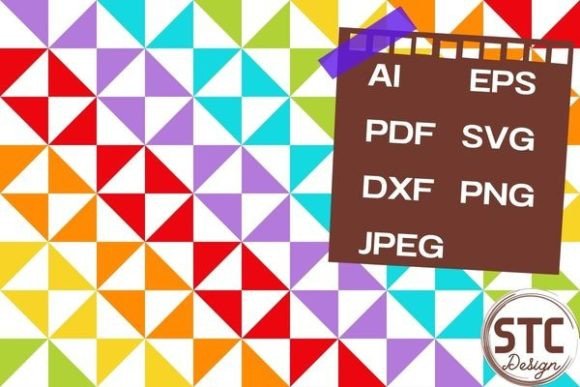 Rainbow Color Geometry Triangle Patterns Graphics Review