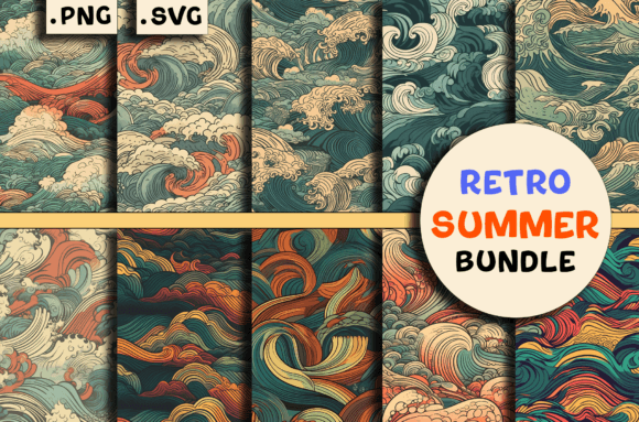 Retro Summer Waves Patterns Pack Bundle Review