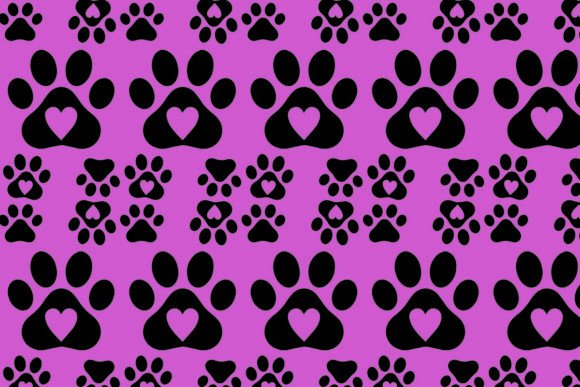 Seamless Dog Paw Patterns: Graphics for Real Crafts