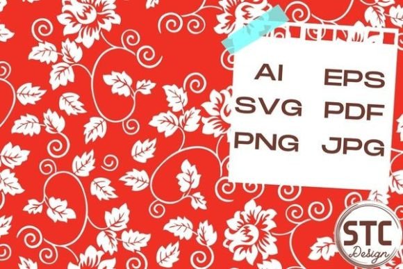 White Flowers Red Background Patterns Review