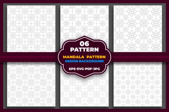 White Ornamental Seamless Patterns Graphics for Handmade Creators