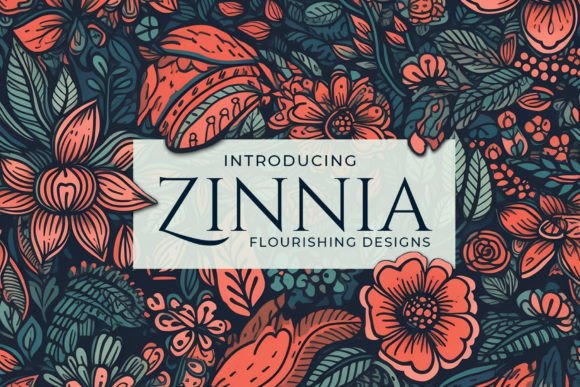 Zinnia - Seamless Flower Patterns: Graphics for Real Crafts